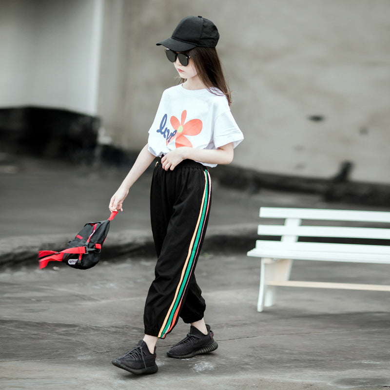 Western Style Children'S Sports Bloomers, Big Children'S Thin Casual Trousers