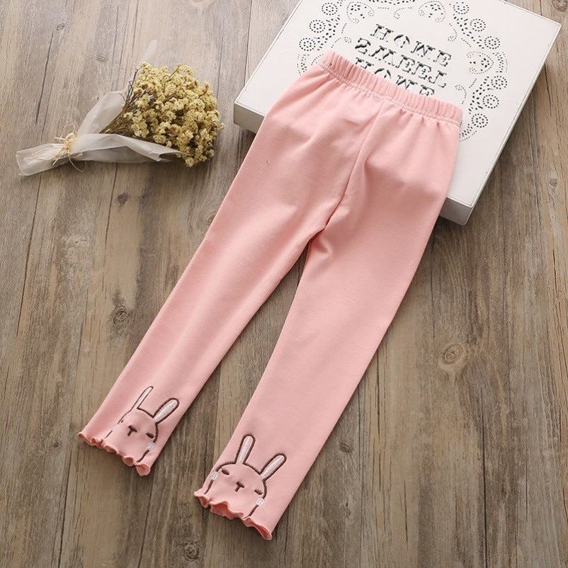 Girls' casual solid color Leggings