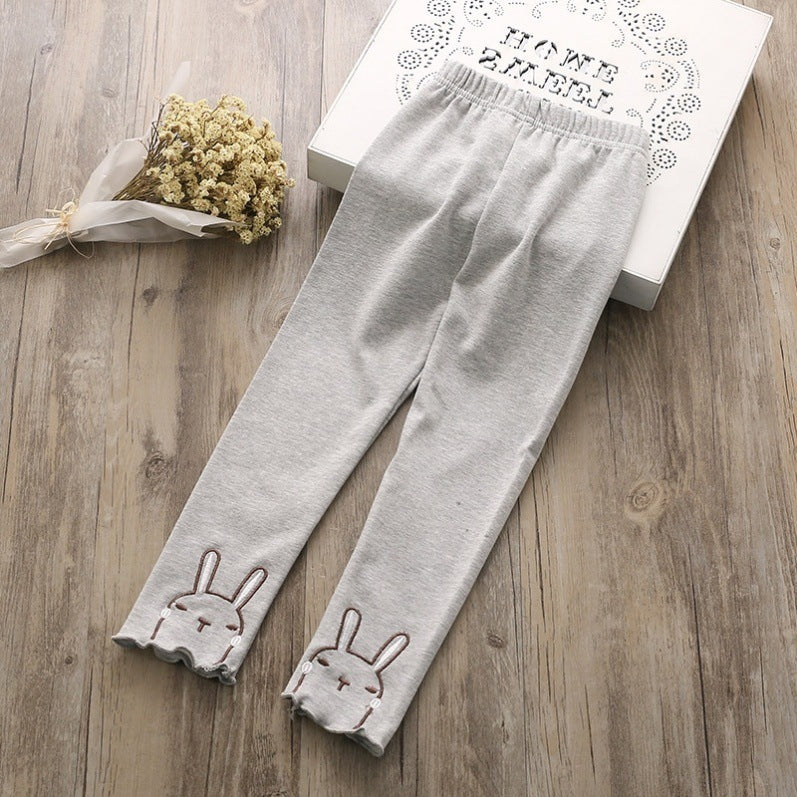 Girls' casual solid color Leggings