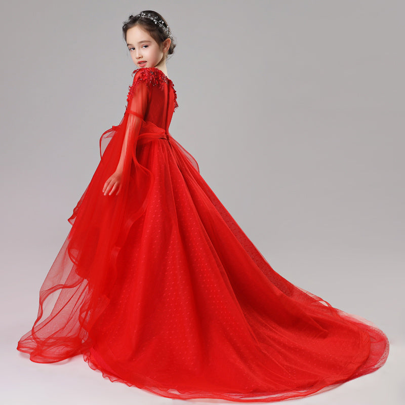 Children's Princess Dress Girls Fluffy Model Catwalk Performance Clothes