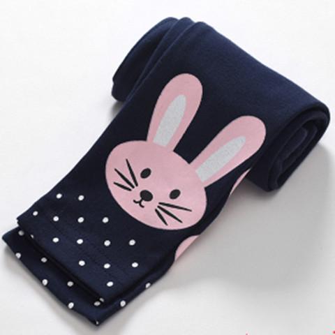 Spring And Autumn Little Girl Bottoming Zipper Pants For Outer Wear