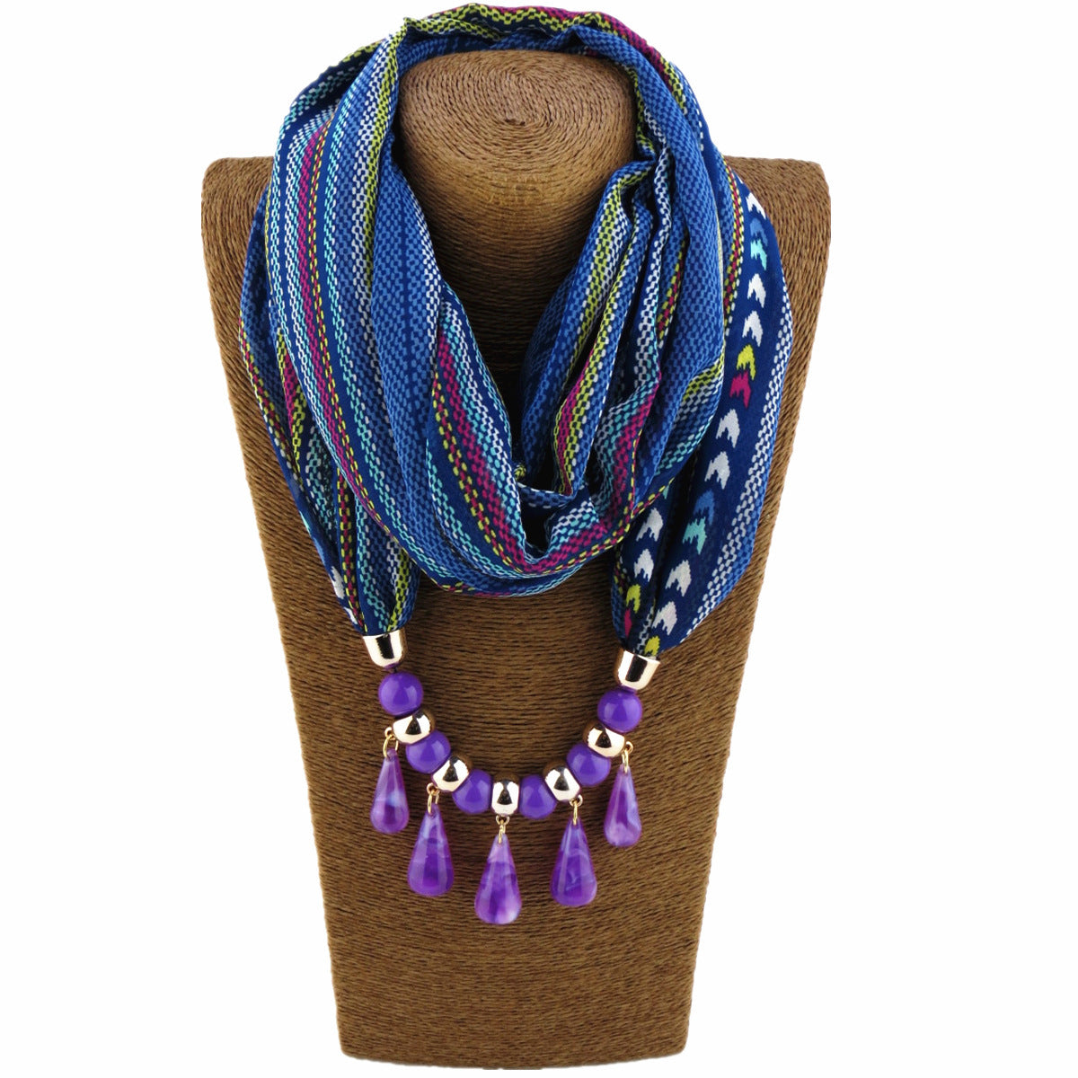 Acrylic Water Drop Beads Necklace Pendant Women's Jewelry Scarf