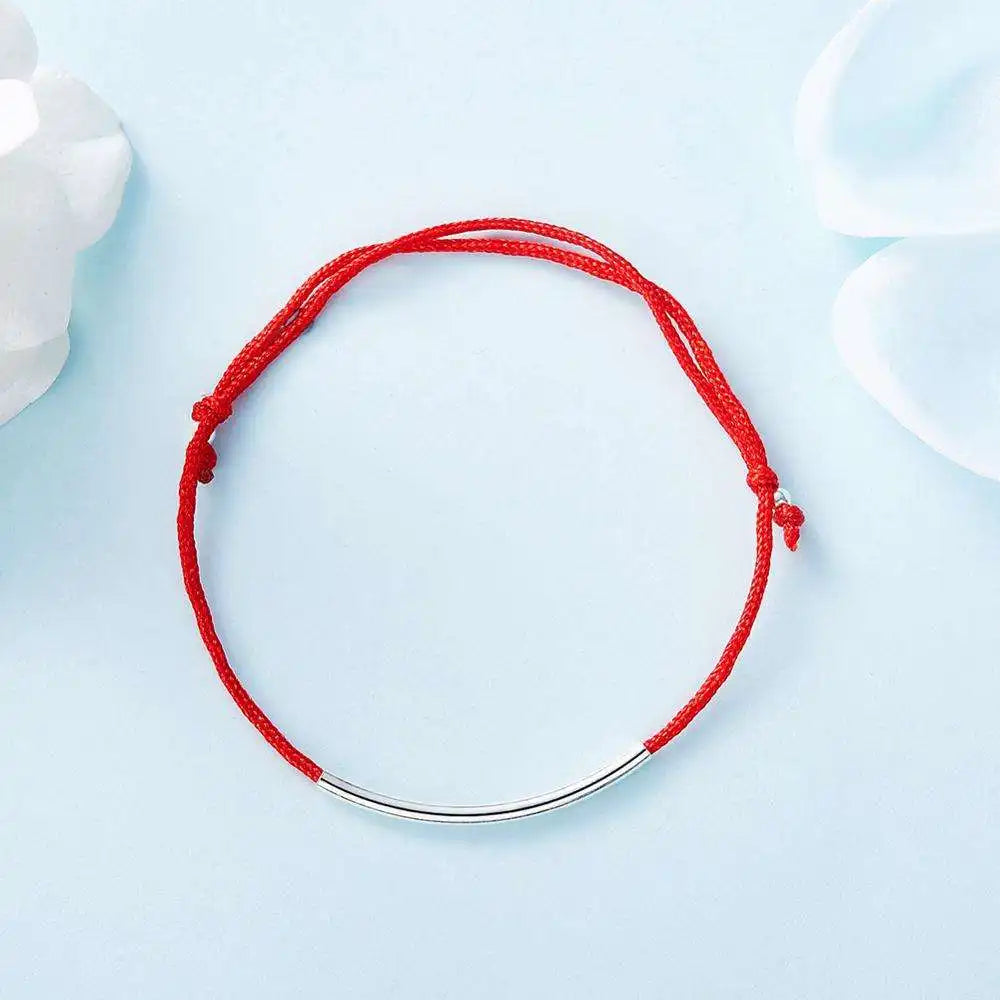Wedding Silver Locking Red Rope Anklet