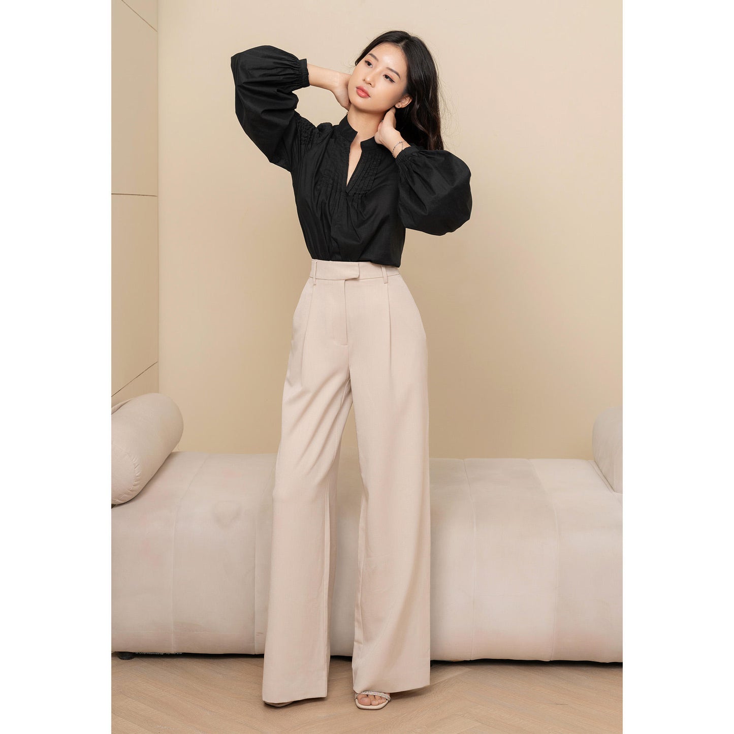 Spandex/Cotton Women's Pants Casual Office Lady Style Loose Buckle Custom cargo pants women