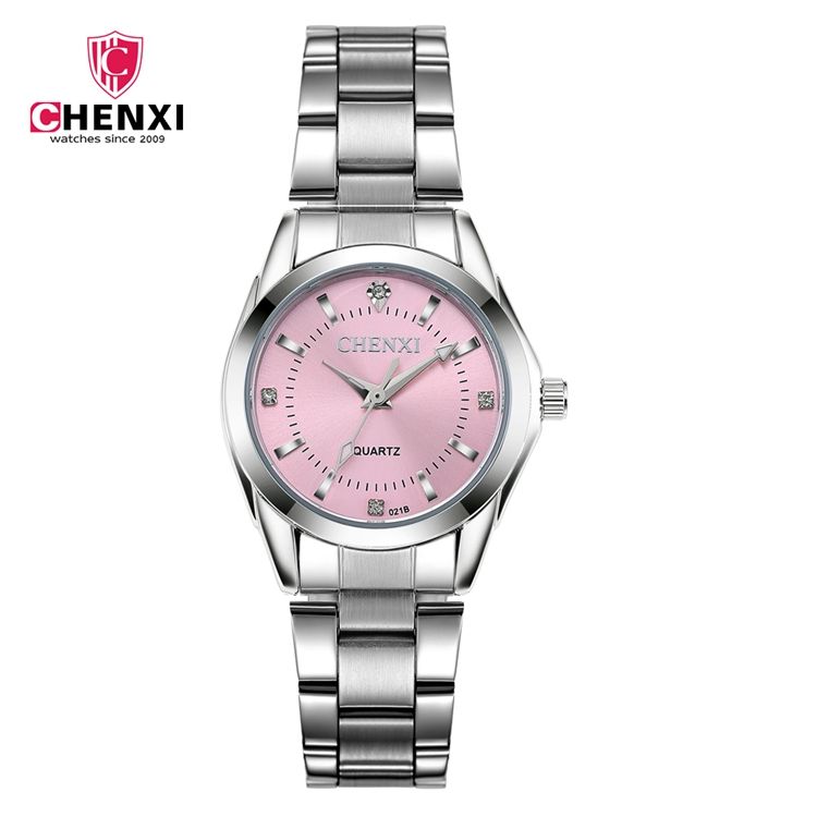 High Quality Stainless Steel Female Quartz Watches Ladies Fashion Girl Water Resistant Rhinestone Watch