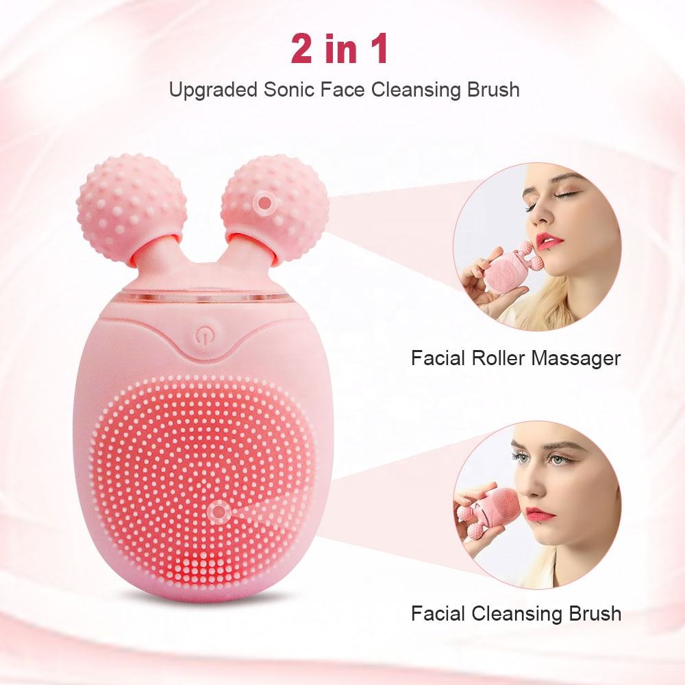 Silicone Face Cleanser and Massager IPX6 Waterproof Beauty Product Skin Care Electric Facial Cleansing Brush
