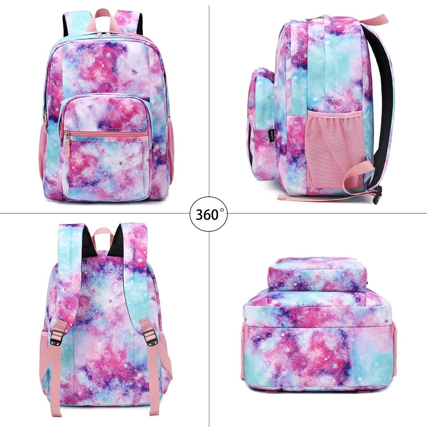 Waterproof Travel Zip Backpack Women's Casual Backpack Large capacity student school bag