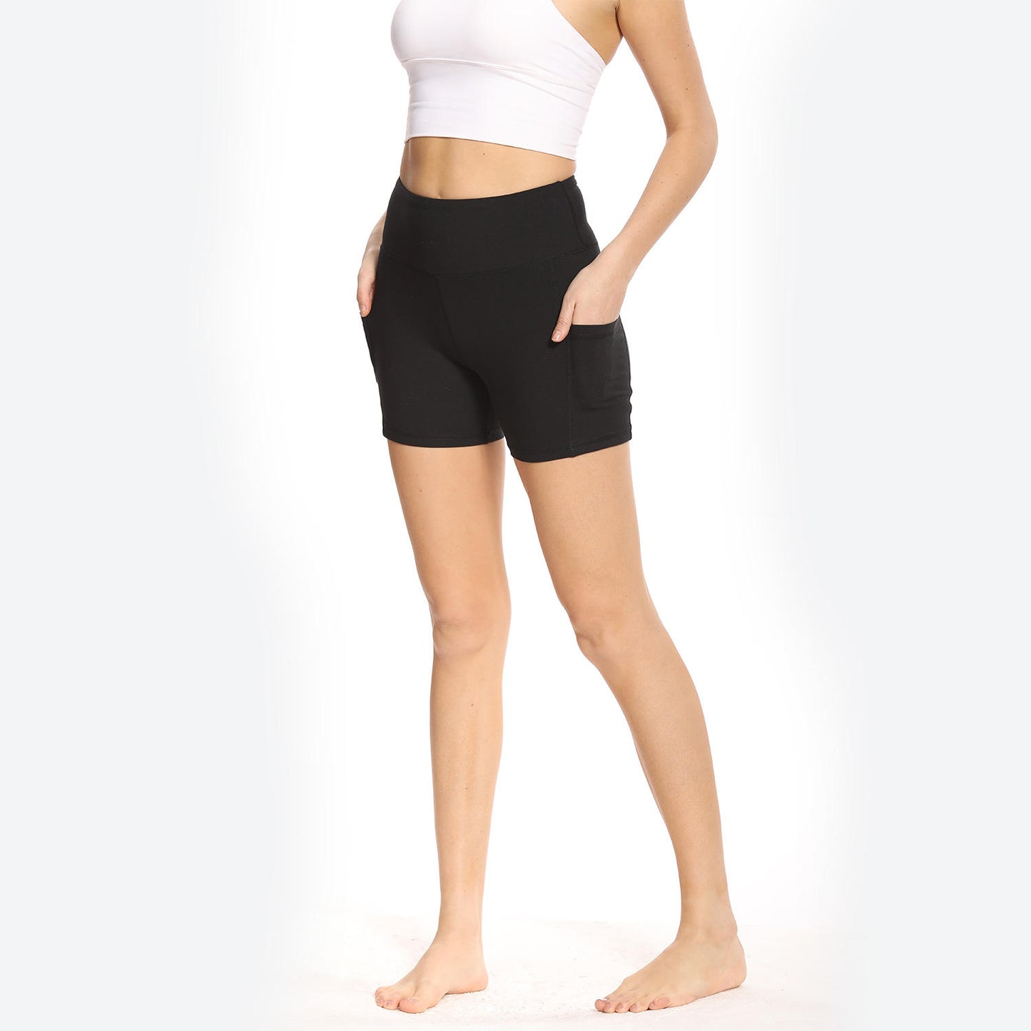 Yoga Sexy Casual Shorts Custom Logo Cycling Solid Color Bike Gym High Waist Breathable Shorts