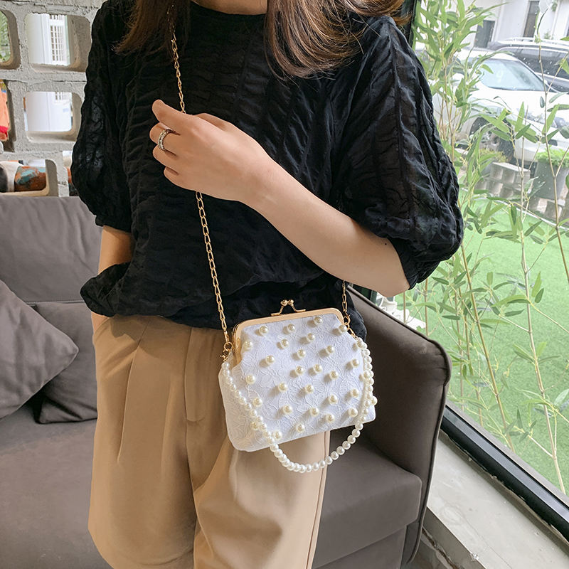 Stylish new style fancy lace fabric girls bags