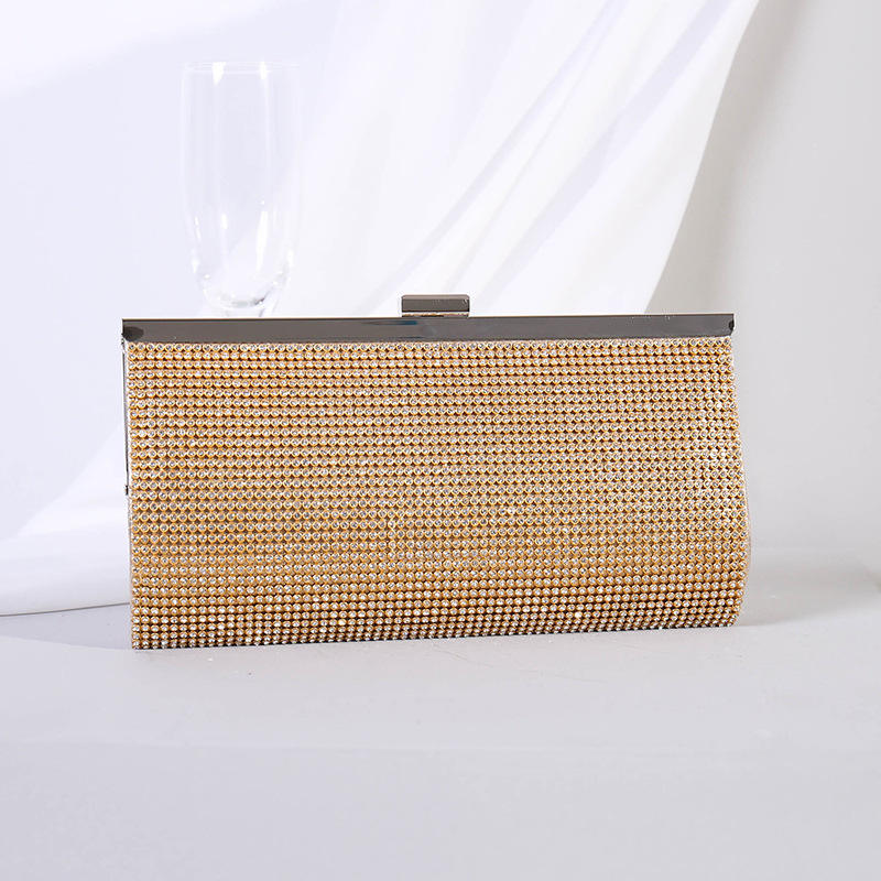 New Fashion Clipped Button Clutch Rhinestone Women's Banquet Wallet
