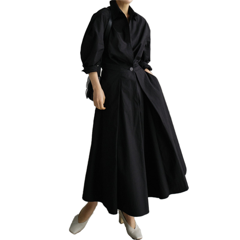 Women's Mid-Length A-Line Dress Loose Fitting Chiffon Slides for Summer/Winter Breathable and Sustainable Ruched Detail