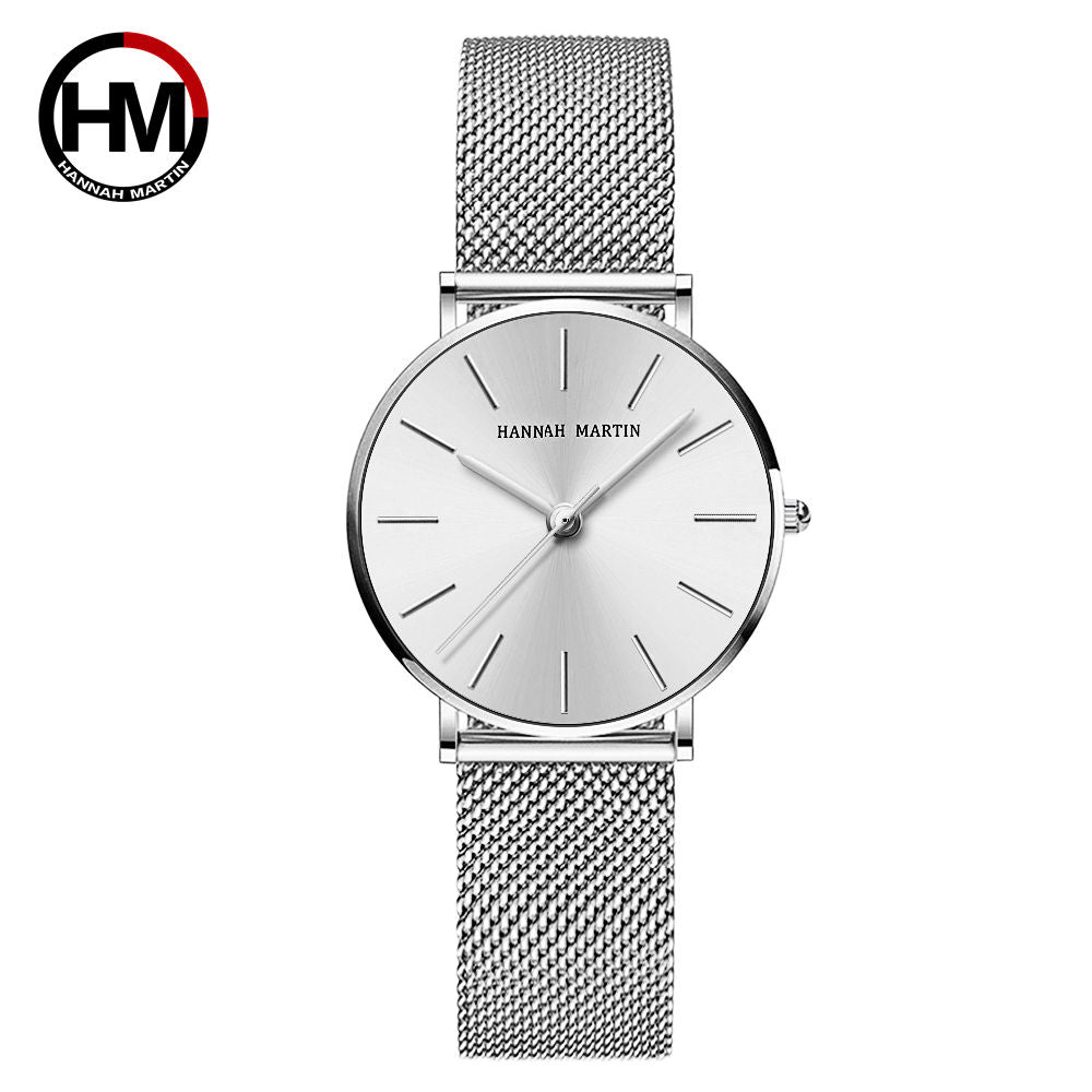 Waterproof Ladies Watches Milanese Mesh Strap Wrist Watches for Women