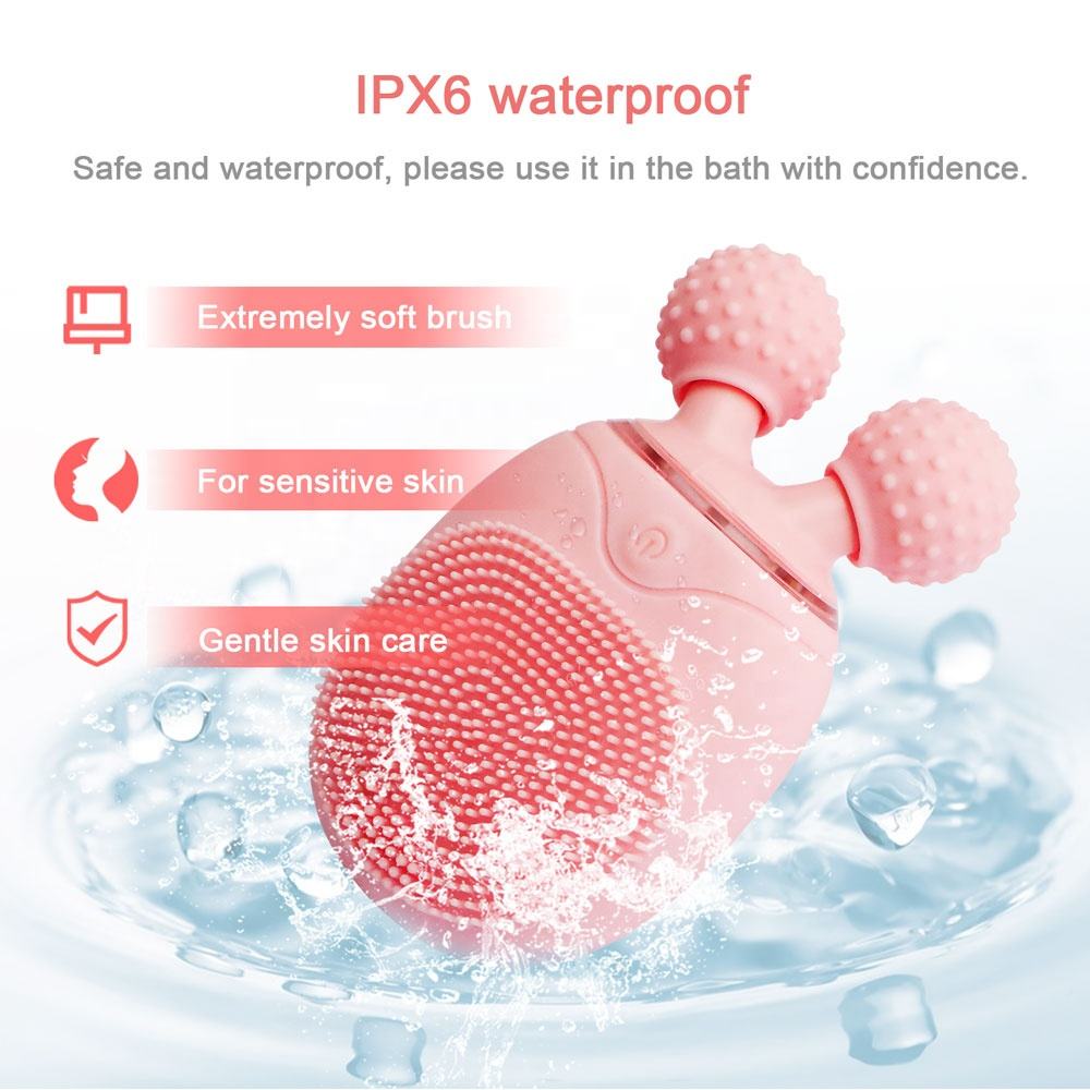 Silicone Face Cleanser and Massager IPX6 Waterproof Beauty Product Skin Care Electric Facial Cleansing Brush