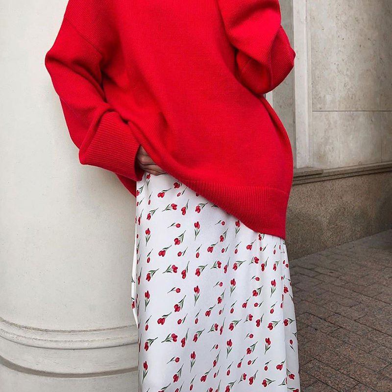 Skirts for Women Floral Printed Casual Elegant Spring Summer