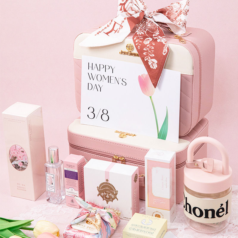 Handheld Makeup Bag Gift Set Girls Practical Luxurious Light Senior Sense Birthday Gift Bridesmaids Moms Elegant Light Luxury