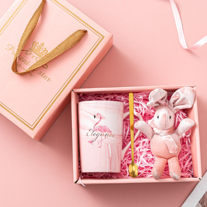 Ladies Birthday Gift Set Customized Ceramic Mug and Lovely Towel for Weddings and Promotions Guests' Souvenir Items