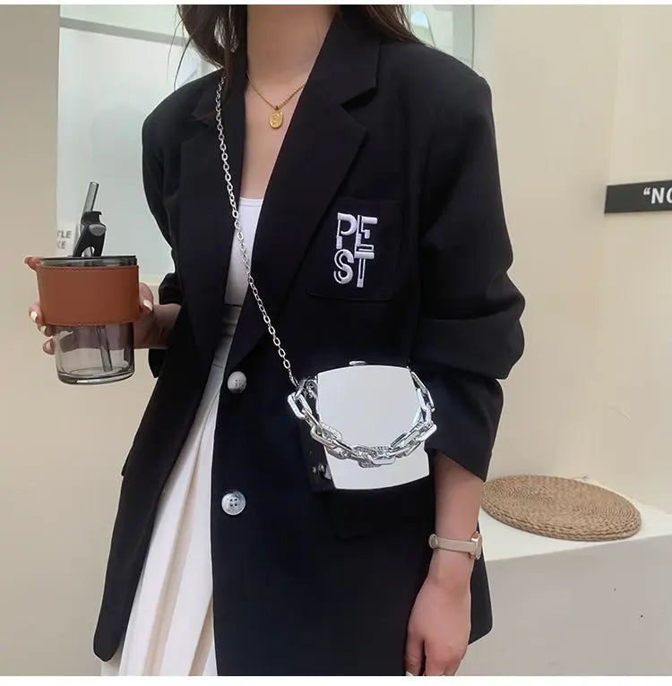 PVC ladies shoulder bag wedding party clutch