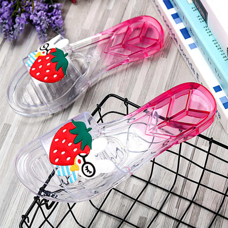 Jelly shoes plastic fruit sandal comfortable flat heel beach slippers slippers for women