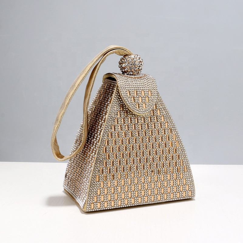 Party Clutch Bags for Women Luxury Ladies Evening Bag Triangle Wedding Bridal Bag