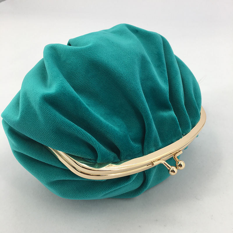 New style round shape make up bag velvet cosmetic bag