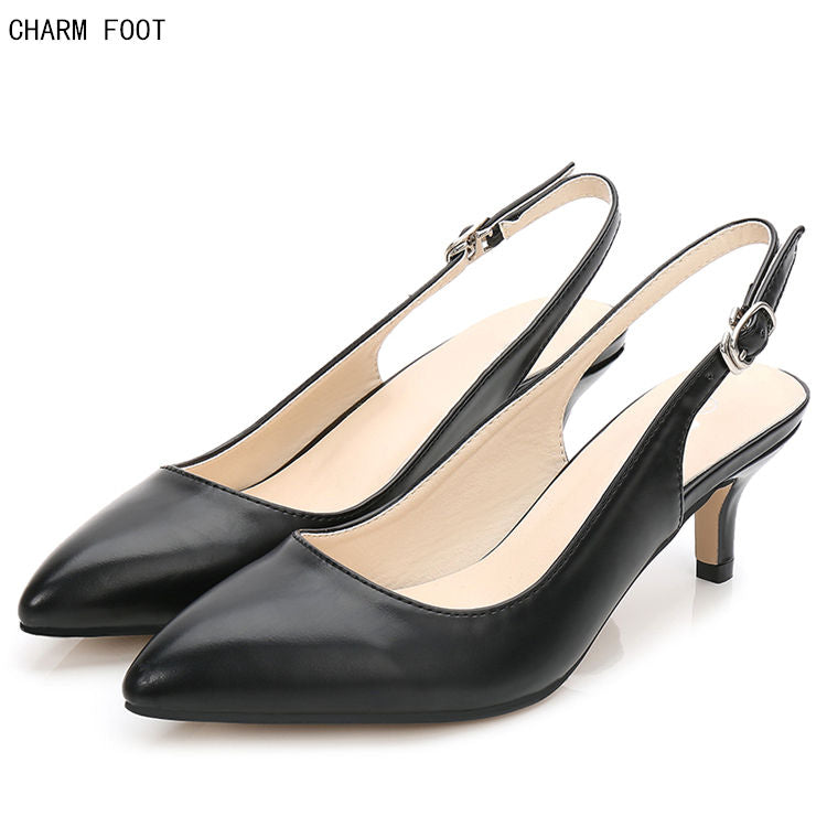 Formal work solid women high heel shoes