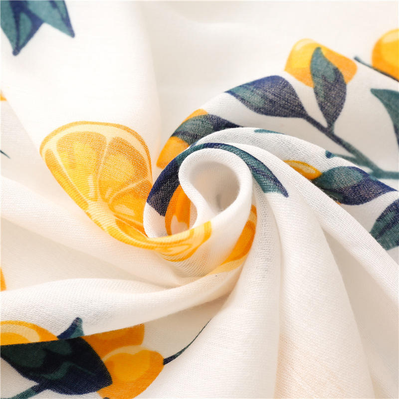 Women's viscose Scarves Ladies Floral Print Scarfs Cotton Linen Tassel shawl Long Fashion hijab
