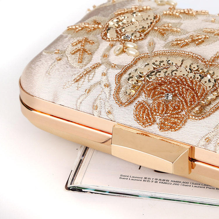 Evening Elegant Party Chain Banquet Bag Flower Clutch Handbag