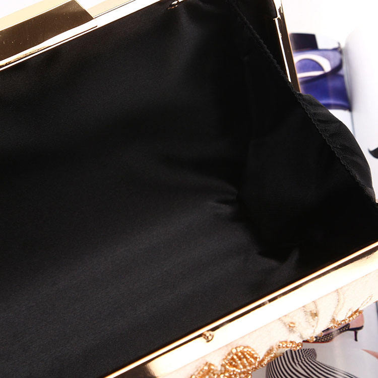 Evening Elegant Party Chain Banquet Bag Flower Clutch Handbag