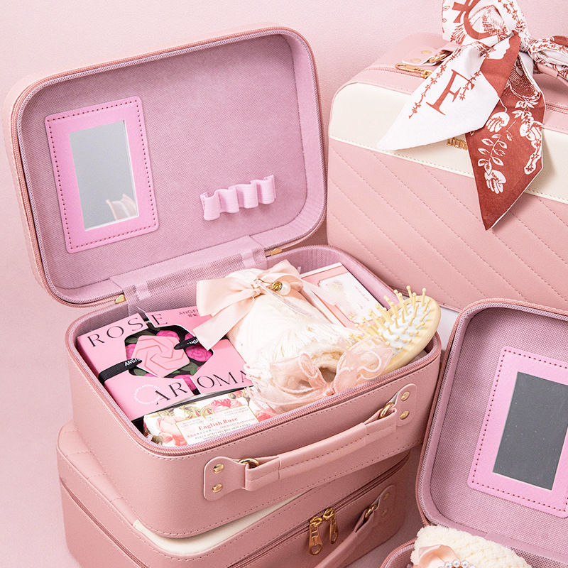 Handheld Makeup Bag Gift Set Girls Practical Luxurious Light Senior Sense Birthday Gift Bridesmaids Moms Elegant Light Luxury