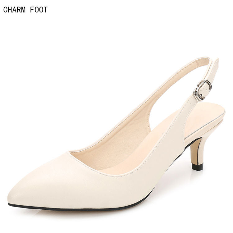 Formal work solid women high heel shoes