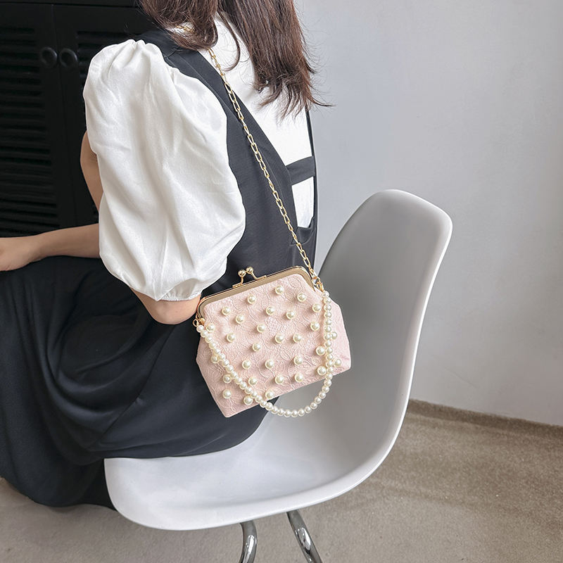 Stylish new style fancy lace fabric girls bags