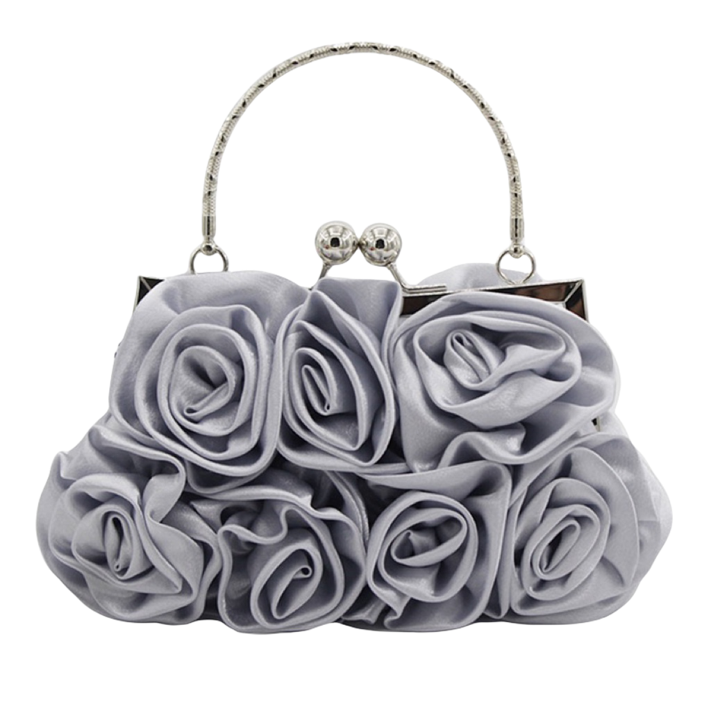 New Sweet and Cute Women's Handheld Rose Bag Evening Dress