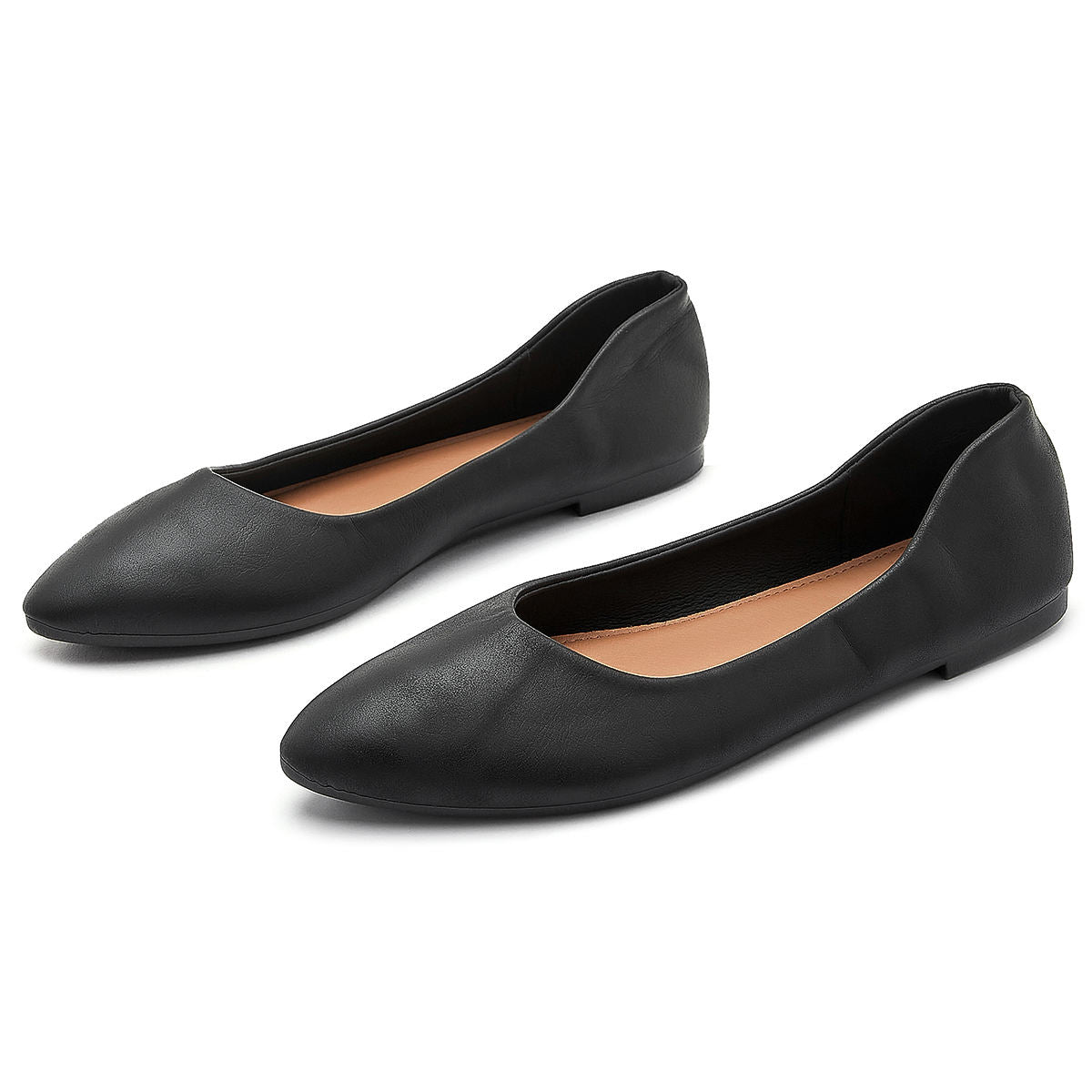 Fashionable Formal Work Low Top Pointed Pu Leather Loafers Women's Casual Shoes Ladies Flat Slip On Shoes