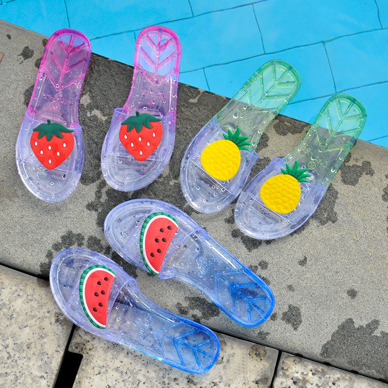 Jelly shoes plastic fruit sandal comfortable flat heel beach slippers slippers for women