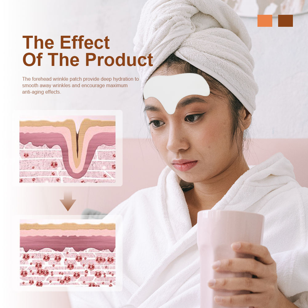 10 pcs The latest beauty trend while sleeping use Skin fatigue relief forehead care tool gel forehead patches for Reduce Fine Wrinkles