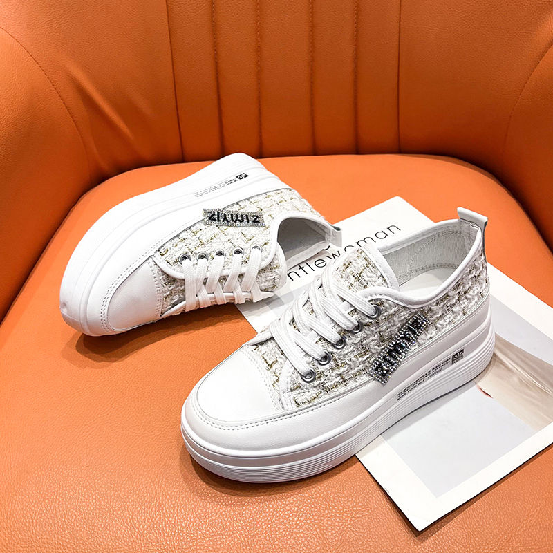 Woman height increasing walking style canvas shoes for women shoes