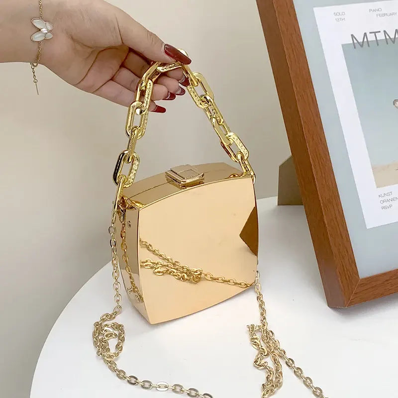 PVC ladies shoulder bag wedding party clutch
