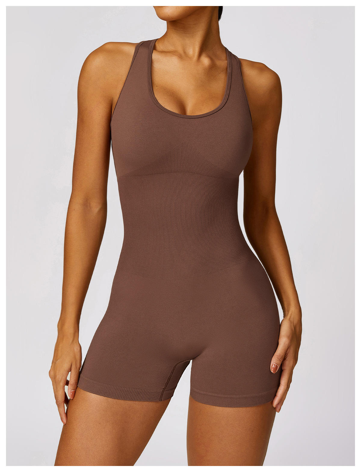 Women's Sleeveless Bodysuit Workout Yoga Gym One Piece Yoga Jumpsuit Women