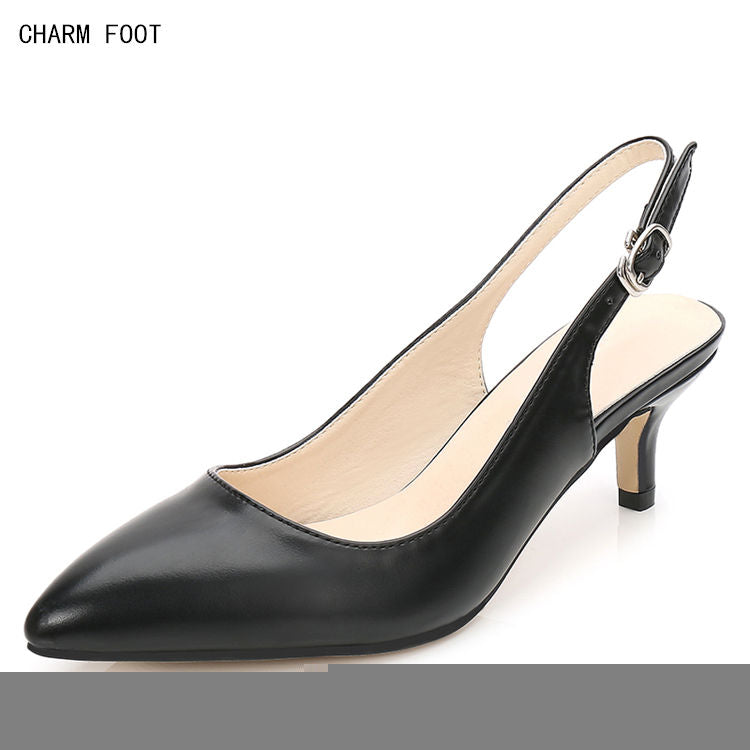 Formal work solid women high heel shoes