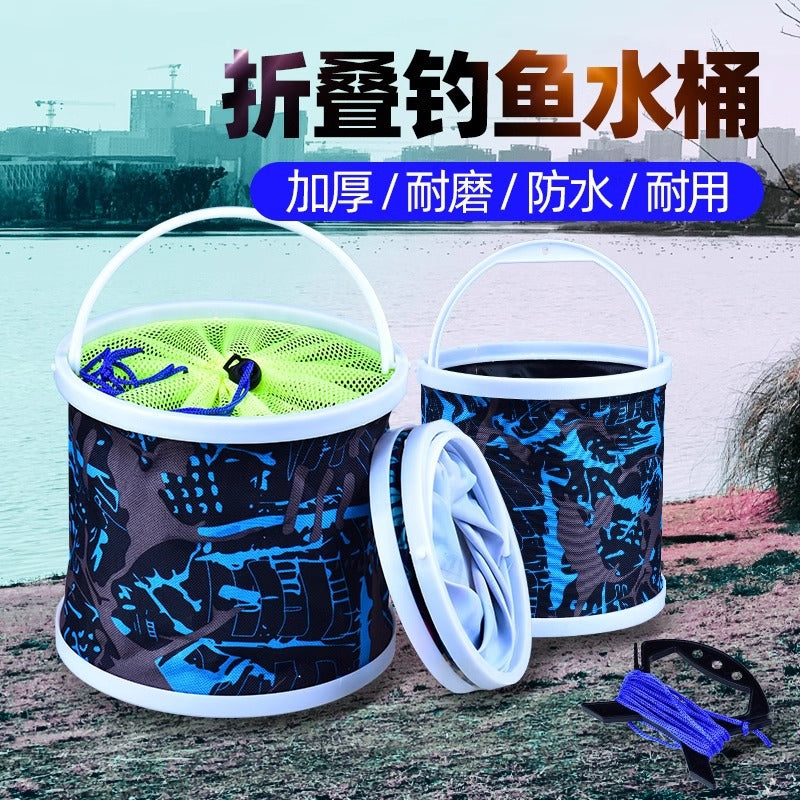 Portable Outdoor Travel Collapsible Bait Fish Bucket Bag