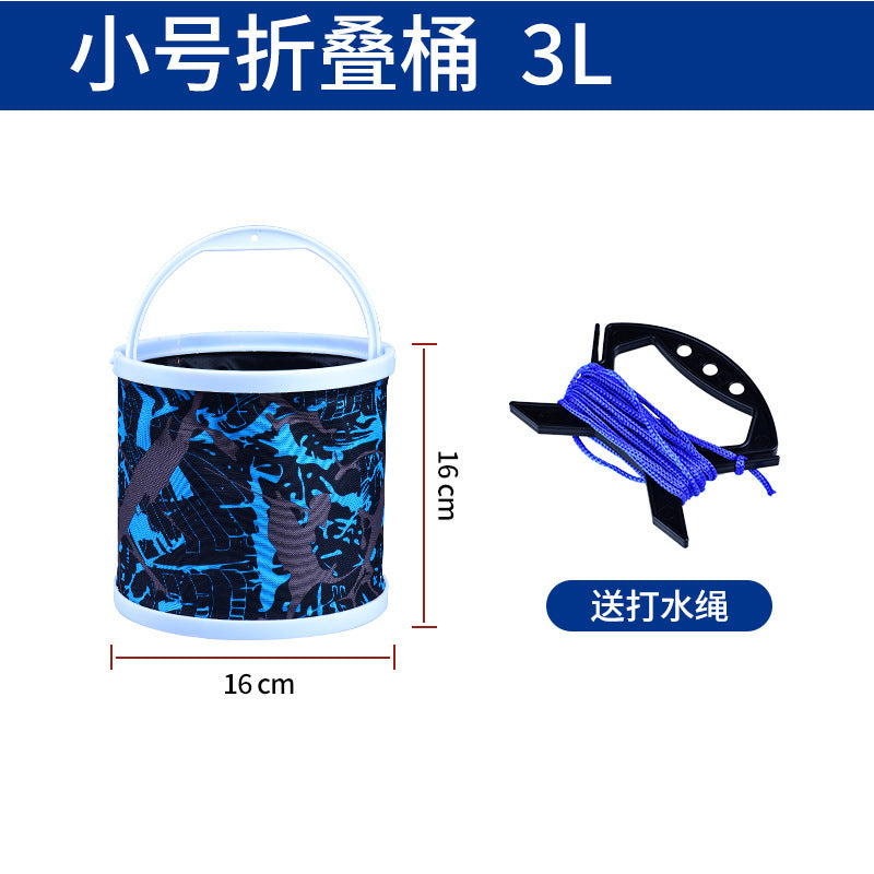 Portable Outdoor Travel Collapsible Bait Fish Bucket Bag