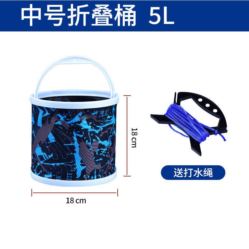 Portable Outdoor Travel Collapsible Bait Fish Bucket Bag