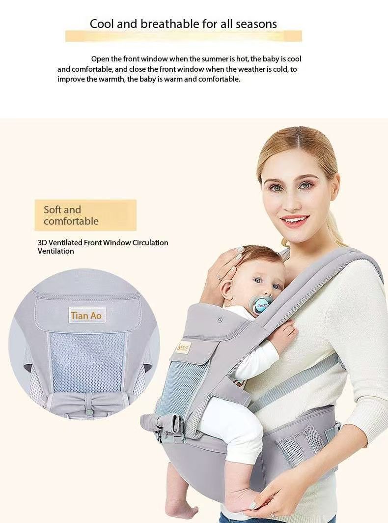360° Baby Soft Carrier Comfortable Adjustable Positions Breastfeeding Fits Newborn Infant Toddler