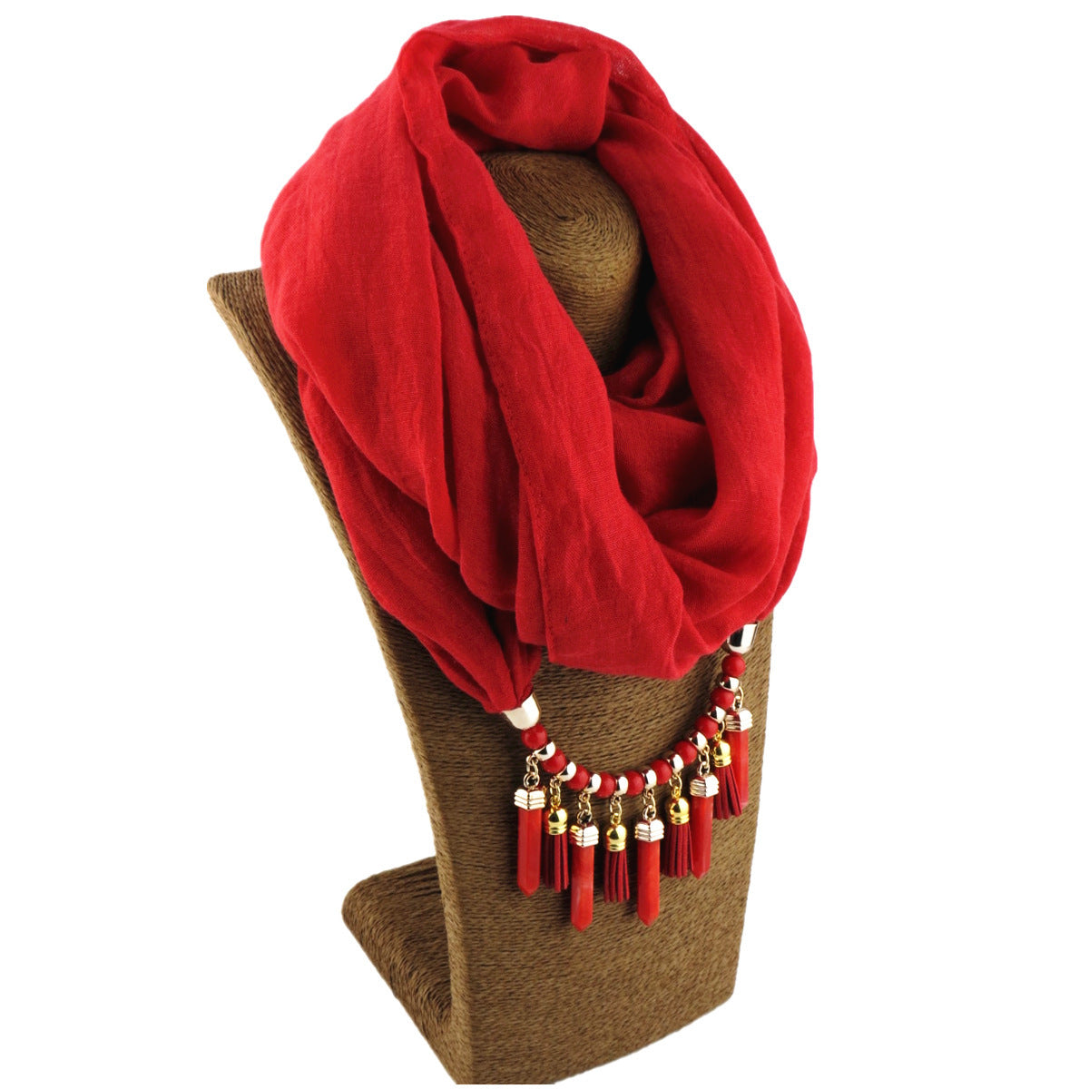 Fashion Cotton And Linen Scarf Korean Velvet Pendant TR Cotton Foreign