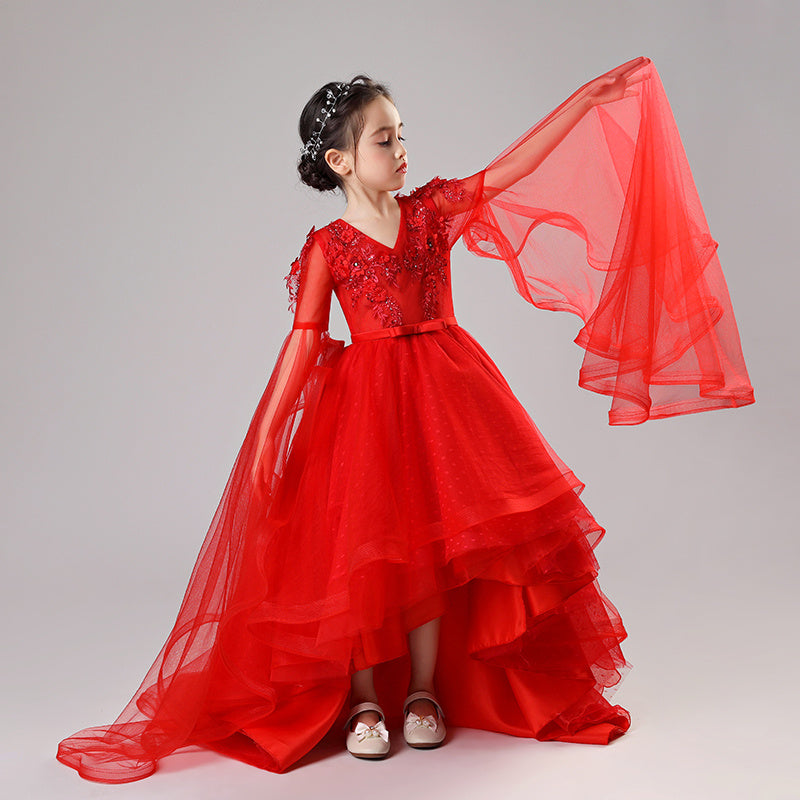 Children's Princess Dress Girls Fluffy Model Catwalk Performance Clothes