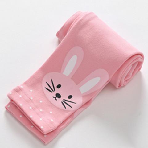 Spring And Autumn Little Girl Bottoming Zipper Pants For Outer Wear