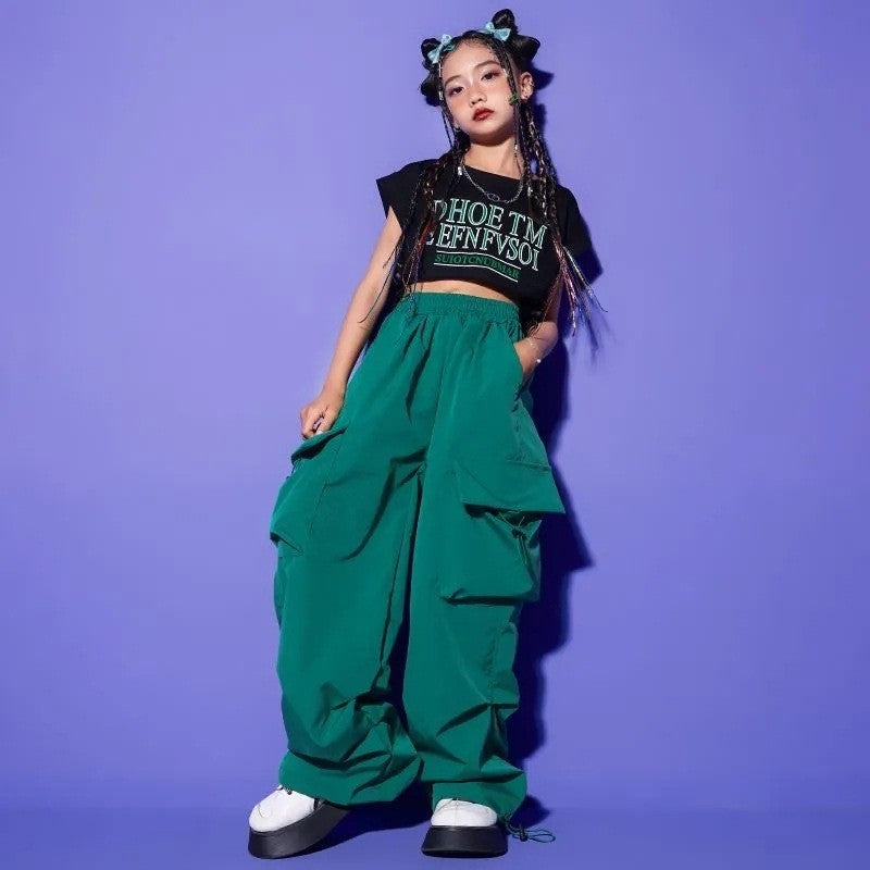 Girls' Overalls Thin Women's Older Children Hip Hop Costume