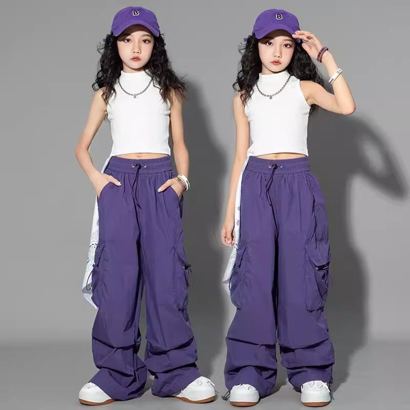 Girls' Overalls Thin Women's Older Children Hip Hop Costume