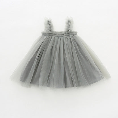Baby Net Gauze Skirt With Wooden Ears Princess Dress Tutu Skirt