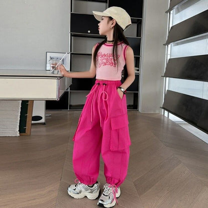 Girls' Overalls Thin Women's Older Children Hip Hop Costume